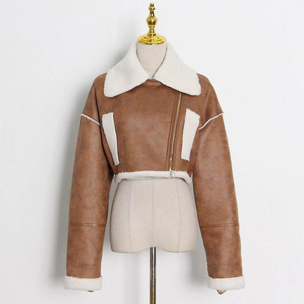 Stylish Colorblock Patchwork Blazer for Effortless Autumn Chic - Très Elite