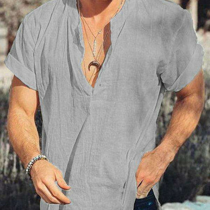 Stylish Cotton-Linen Summer Shirt for Men - Breathable Casual Wear