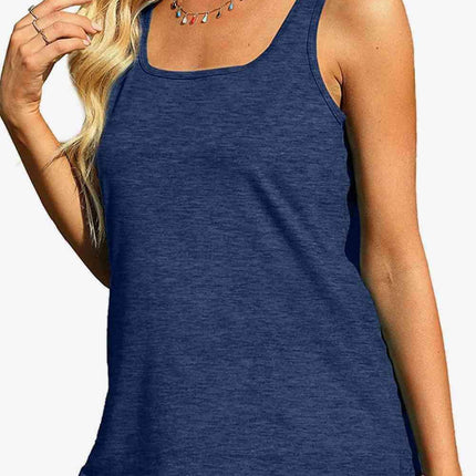 Stylish Curved Hem Square Neck Tank: Your Go-To Wardrobe Essential