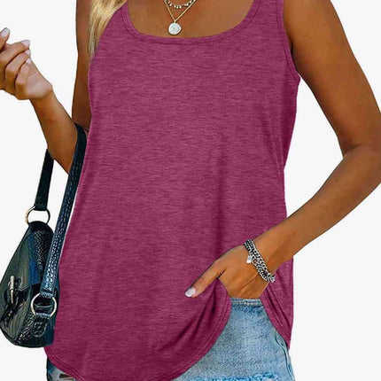 Stylish Curved Hem Square Neck Tank: Your Go-To Wardrobe Essential