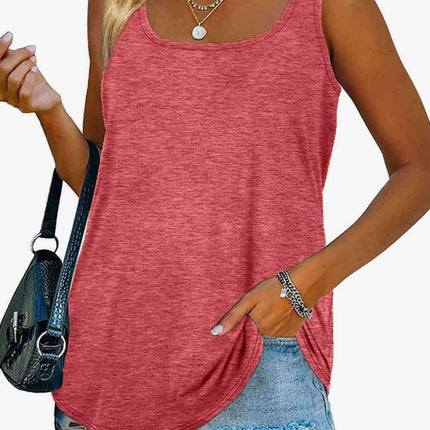 Stylish Curved Hem Square Neck Tank: Your Go-To Wardrobe Essential