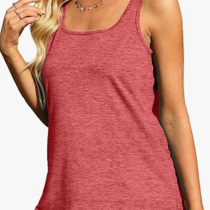 Stylish Curved Hem Square Neck Tank: Your Go-To Wardrobe Essential