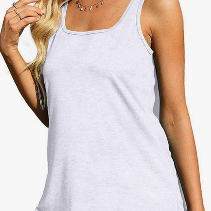 Stylish Curved Hem Square Neck Tank: Your Go-To Wardrobe Essential
