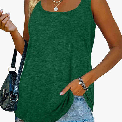 Stylish Curved Hem Square Neck Tank: Your Go-To Wardrobe Essential
