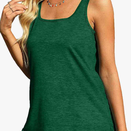 Stylish Curved Hem Square Neck Tank: Your Go-To Wardrobe Essential