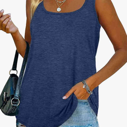 Stylish Curved Hem Square Neck Tank: Your Go-To Wardrobe Essential