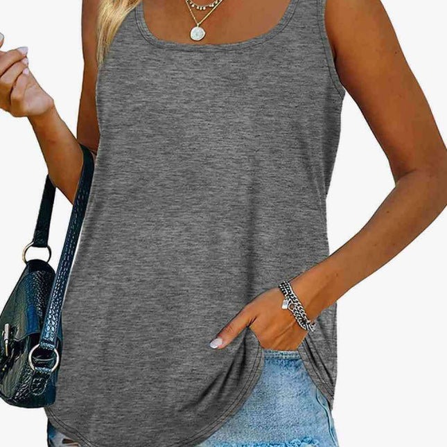 Stylish Curved Hem Square Neck Tank: Your Go-To Wardrobe Essential
