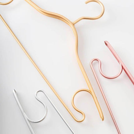 Stylish Eco-Conscious Aluminum Alloy Non-Slip Hangers - 5-Pack for Supreme Wardrobe Management