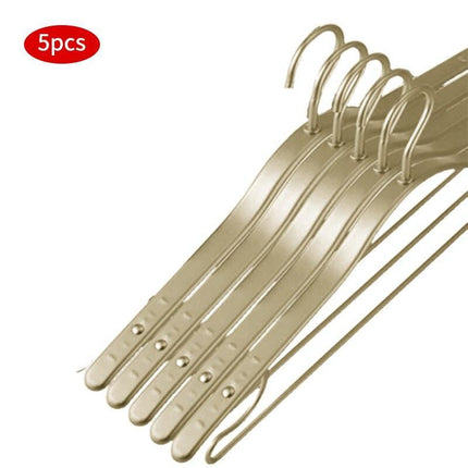 Stylish Eco-Conscious Aluminum Alloy Non-Slip Hangers - 5-Pack for Supreme Wardrobe Management