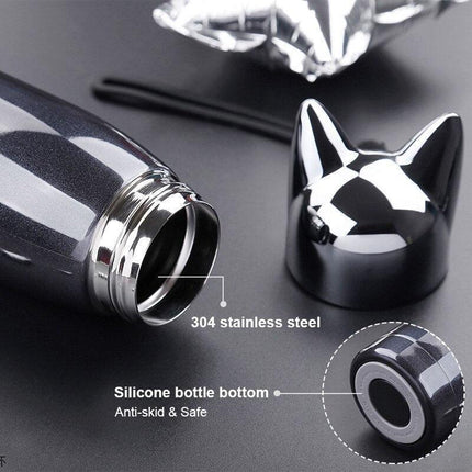 Stylish Fox Ear 320ml Insulated Stainless Steel Hydration Bottle - Très Elite