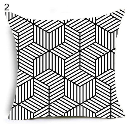 Stylish Geometric Peach Skin Throw Pillow Cover for Modern Interiors - Très Elite