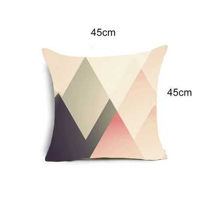 Stylish Geometric Peach Skin Throw Pillow Cover for Modern Interiors - Très Elite
