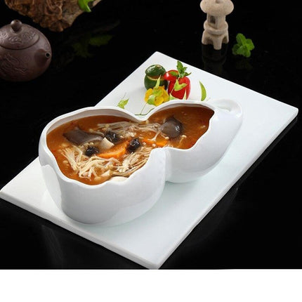 Stylish Gourd-Shaped Ceramic Tableware Set for Elevated Dining - Très Elite