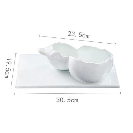 Stylish Gourd-Shaped Ceramic Tableware Set for Elevated Dining - Très Elite