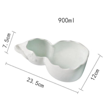 Stylish Gourd-Shaped Ceramic Tableware Set for Elevated Dining - Très Elite