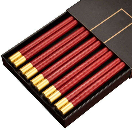 Stylish Japanese Non-Slip Chopsticks Collection - 5 Pairs - Très Elite