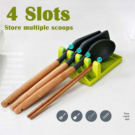 Stylish Kitchen Utensil Organizer with Spoon Rest and Spatula Holder - Très Elite