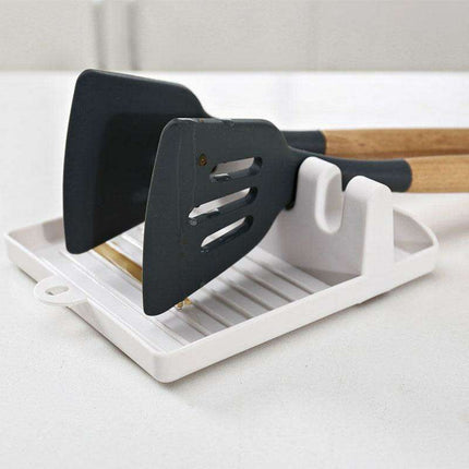 Stylish Kitchen Utensil Organizer with Spoon Rest and Spatula Holder - Très Elite