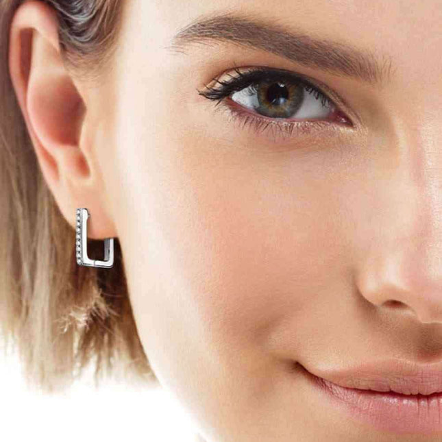 Stylish Moissanite Geometric Earrings: Timeless Sophistication for Any Event