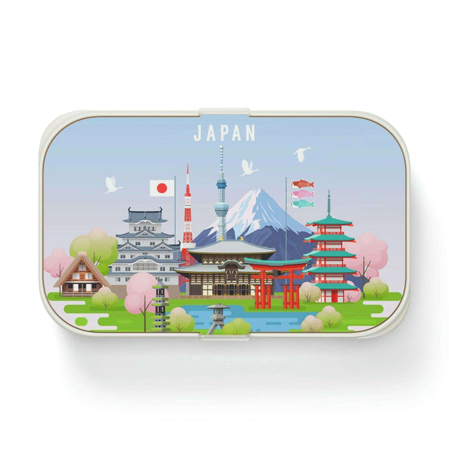 Stylish Personalized Bento Lunch Box with Chic Wooden Cover - Ideal for Meals on the Move