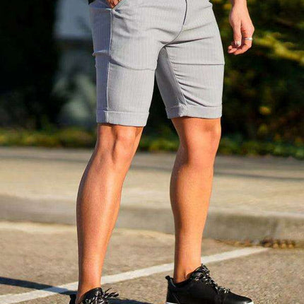 Stylish Plus Size Plaid Skinny Shorts for Men: Comfort Meets Trend - Très Elite