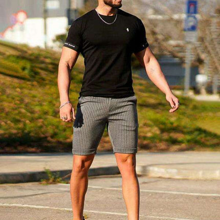 Stylish Plus Size Plaid Skinny Shorts for Men: Comfort Meets Trend - Très Elite
