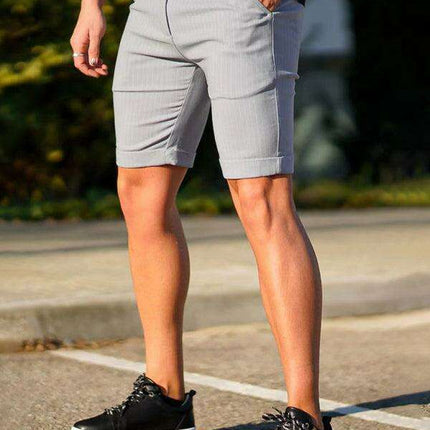 Stylish Plus Size Plaid Skinny Shorts for Men: Comfort Meets Trend - Très Elite