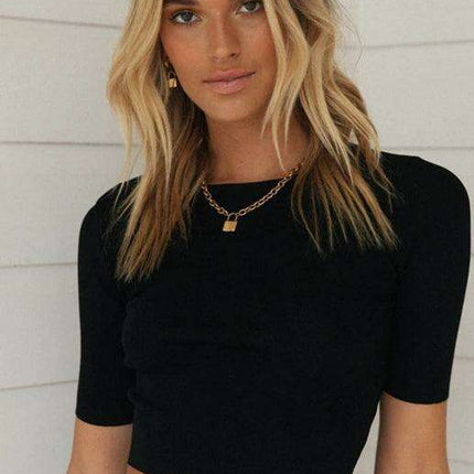 Stylish Polyester Blend Half Sleeve Top for Versatile Wear - Très Elite