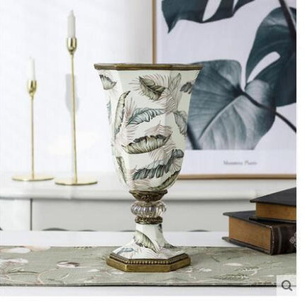 Stylish Resin Fruit and Vase Set for Contemporary Home Decor - Très Elite