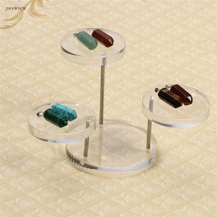 Stylish Round Acrylic Jewelry Display Stand - Elevate Your Collection Elegantly - Très Elite