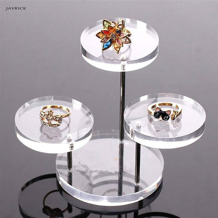 Stylish Round Acrylic Jewelry Display Stand - Elevate Your Collection Elegantly - Très Elite