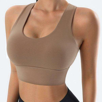 Stylish Shockproof Sports Bra with Push-Up Support for Active Women