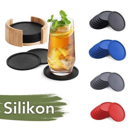 Stylish Silicone Coaster Collection - Sophisticated Home and Office Accessory - Très Elite