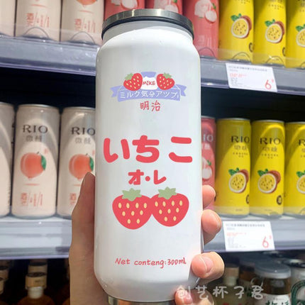 Stylish Stainless Steel Insulated Water Bottle with Colorful Straw - 350ml & 500ml Options - Très Elite