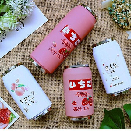 Stylish Stainless Steel Insulated Water Bottle with Colorful Straw - 350ml & 500ml Options - Très Elite