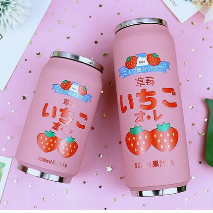 Stylish Stainless Steel Insulated Water Bottle with Colorful Straw - 350ml & 500ml Options - Très Elite