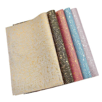 Stylish Striped Grid A4 Faux Leather Fabric for Trendy DIY Projects - Très Elite