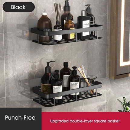 Stylish Wall-Mounted Space Aluminum Shower Organizer: Premium Bathroom Caddy..