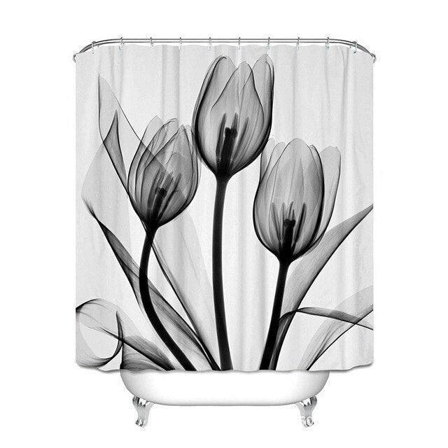 Stylish Water-Resistant Polyester Shower Curtain with Eye-Catching Graphic Design