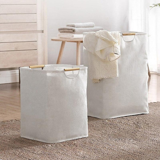 Stylish Waterproof Laundry Hamper with Durable Handles and Generous Capacity