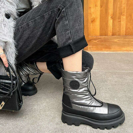 Stylish Winter Wonderland Women's Snow Boots with Luxurious Fur Lining - Stay Warm and Fashionable! - Très Elite