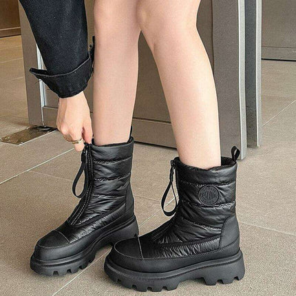 Stylish Winter Wonderland Women's Snow Boots with Luxurious Fur Lining - Stay Warm and Fashionable! - Très Elite