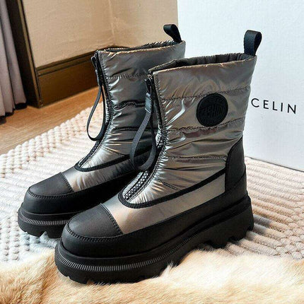 Stylish Winter Wonderland Women's Snow Boots with Luxurious Fur Lining - Stay Warm and Fashionable! - Très Elite