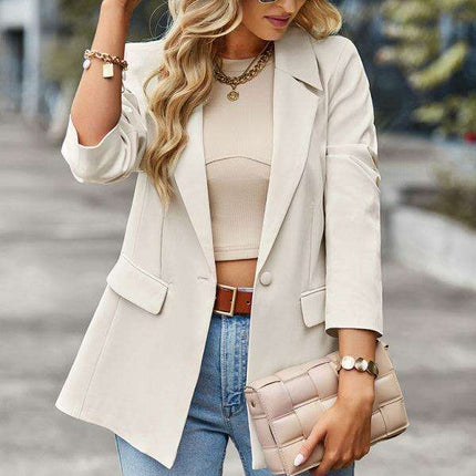 Stylish Women's Petite Blazer - Essential Piece for Autumn-Winter Wardrobe - Très Elite