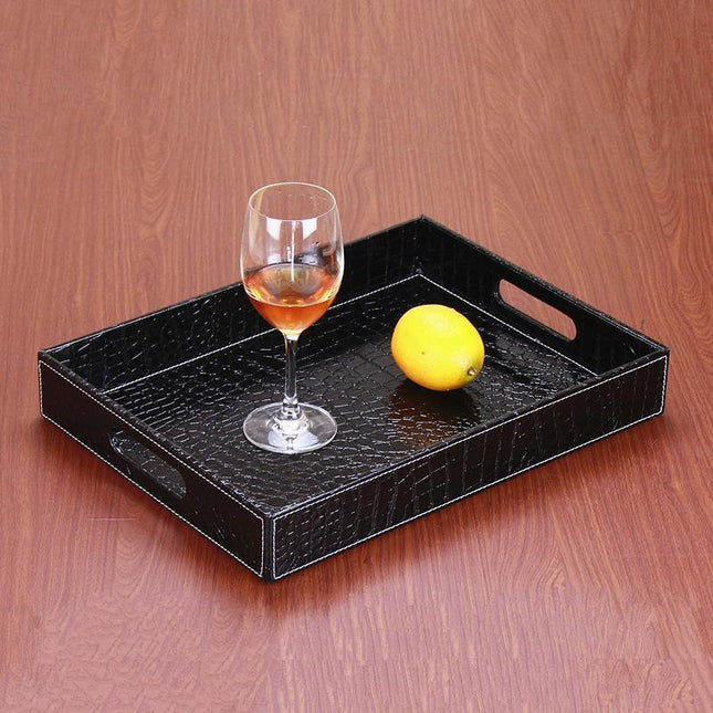 Stylish Wooden Rectangular Serving Tray for Elegant Dining Experiences