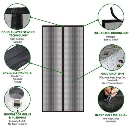Summer Breeze Magnetic Door Screen - Effortless Insect Defense for Every Room - Très Elite