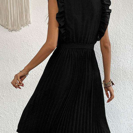 Summer Elegance Ruffled Dress - Classic Allure- Très Elite- Très Elite