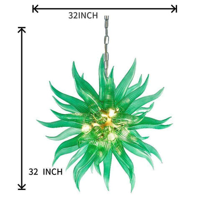 Sunflower Green LED Pendant Light: A Striking Centerpiece for Contemporary Spaces- Très Elite- Très Elite