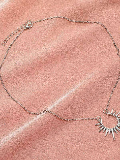 Sunflower Pendant Choker - Vintage Alloy Necklace for Style Trailblazers
