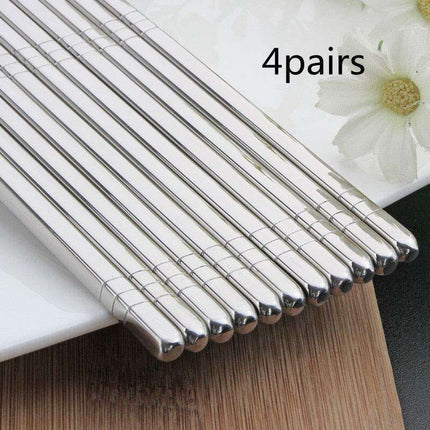 Sushi Delight: Premium Korean Stainless Steel Chopsticks for an Elevated Dining Experience - Très Elite